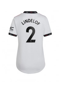 Manchester United Victor Lindelof #2 Fotballdrakt Borte Klær Dame 2022-23 Korte ermer